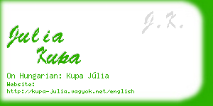 julia kupa business card